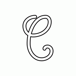 Cursive uppercase letter C