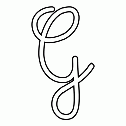 Cursive uppercase letter G
