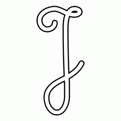 Cursive uppercase letter J