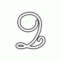 Cursive uppercase letter Q