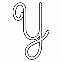 Cursive uppercase letter Y