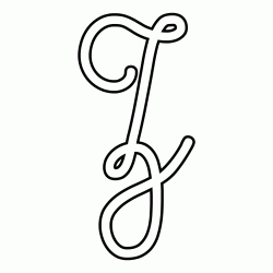 Cursive uppercase letter Z