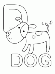 D for dog uppercase letter