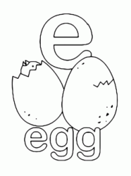 e for egg lowercase letter