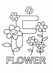 F for flower uppercase letter