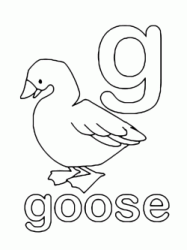 g for goose lowercase letter