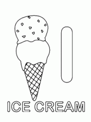 I for ice cream uppercase letter