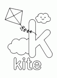 k for kite lowercase letter