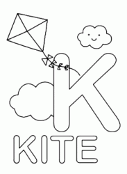 K for kite uppercase letter