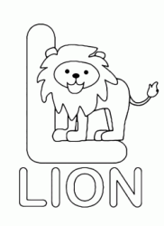 L for lion uppercase letter
