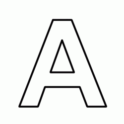 Letter A block capitals