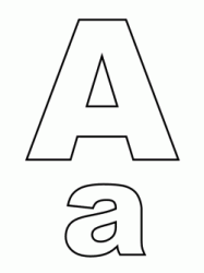 Letter A capital letters and lowercase