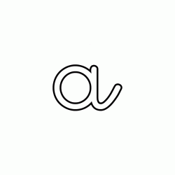 Letter a lowercase cursive