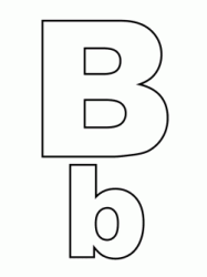 Letter B capital letters and lowercase