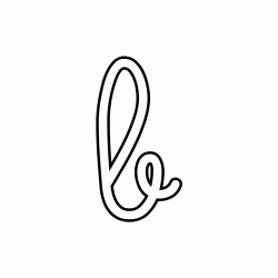 Letter b lowercase cursive