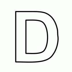 Letter D block capitals