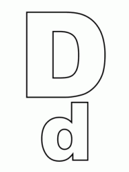 Letter D capital letters and lowercase