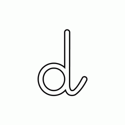 Letter d lowercase cursive