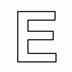 Letter E block capitals