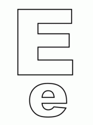 Letter E capital letters and lowercase