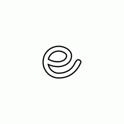 Letter e lowercase cursive