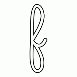 Letter f lowercase cursive