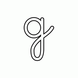 Letter g lowercase cursive