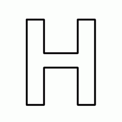 Letter h block capitals