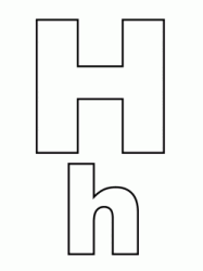 Letter H capital letters and lowercase