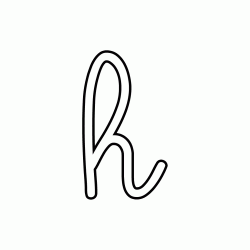 Letter h lowercase cursive