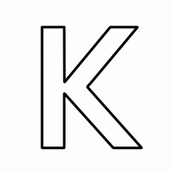 Letter K block capitals