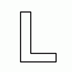 Letter L block capitals