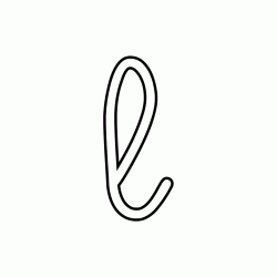 Letter l lowercase cursive