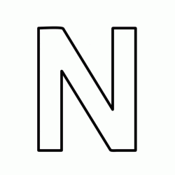 Letter N block capitals