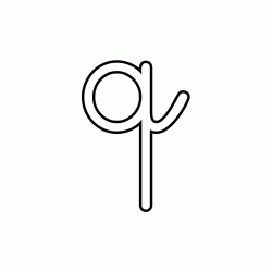 Letter q lowercase cursive