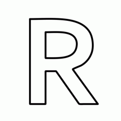 Letter R block capitals