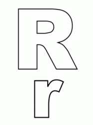 Letter R capital letters and lowercase