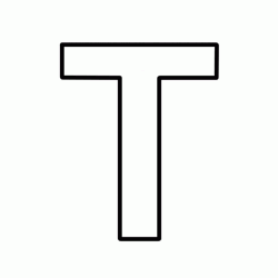 Letter T block capitals