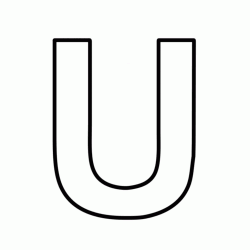 Letter U block capitals