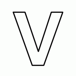 Letter V block capitals