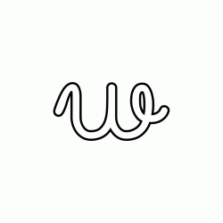 Letter w lowercase cursive