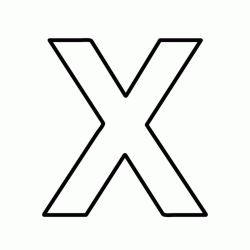 Letter X block capitals