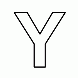 Letter Y block capitals