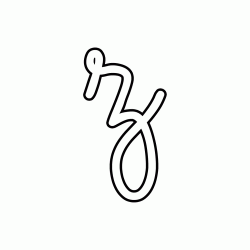 Letter z lowercase cursive