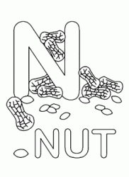 N for nut uppercase letter