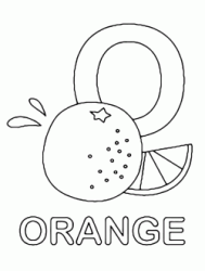 O for orange uppercase letter