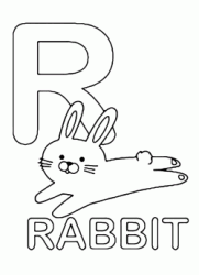 R for rabbit uppercase letter