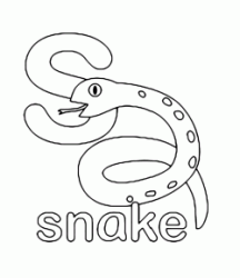 s for snake lowercase letter