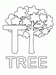 T for tree uppercase letter