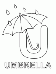 U for ubrella uppercase letter